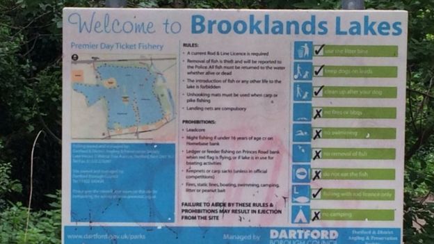 Brooklands Lakes fishing venue is run by Dartford Borough Council